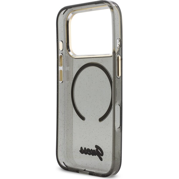 Guess-IML-Glitter-Script-Strap-MagSafe-kryt-iPhone-17-Pro-cerny