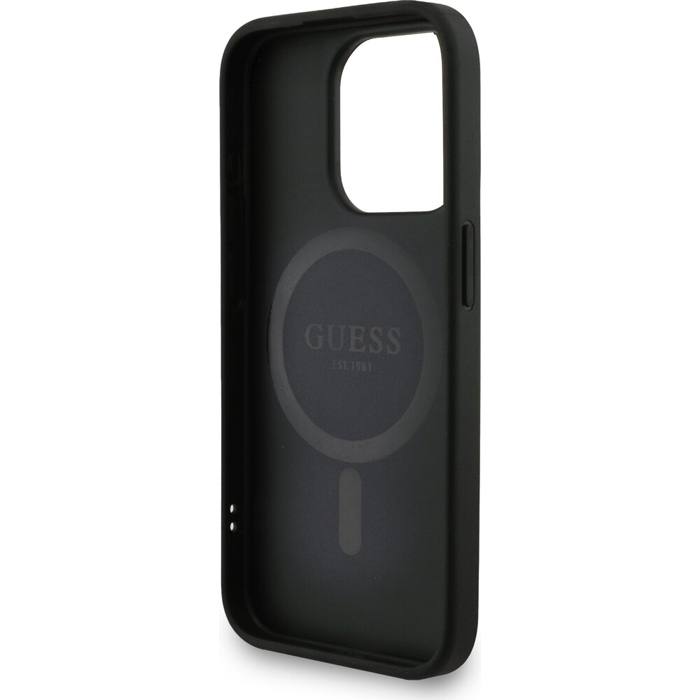 Guess-PU-Leather-4G-Colored-Ring-Strap-MagSafe-kryt-iPhone-15-Pro-cerny