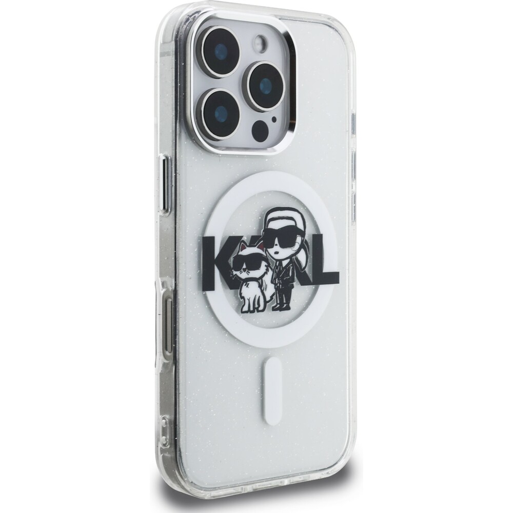 Karl-Lagerfeld-IML-Glitter-Karl-and-Choupette-Sketch-MagSafe-kryt-iPhone-16-Pro-ciry