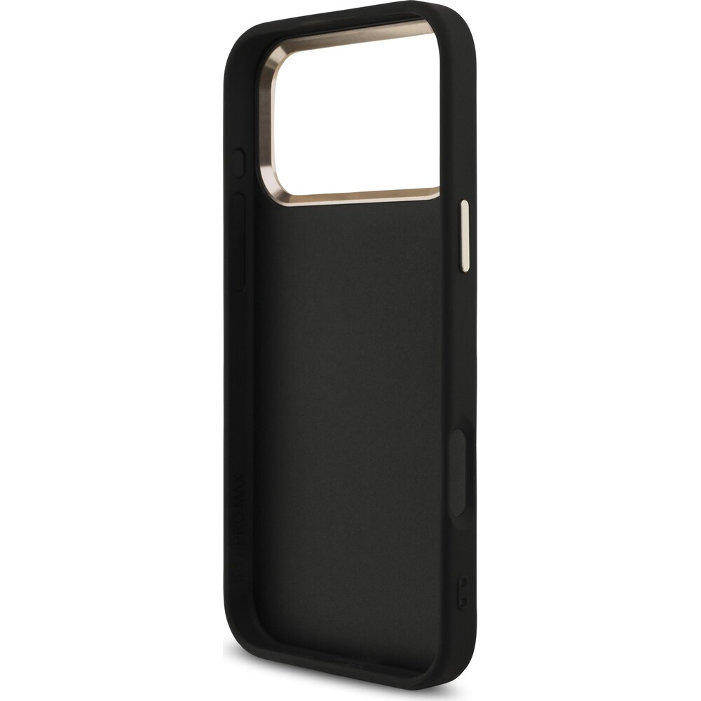 Guess-PU-Fixed-Glitter-4G-Metal-Frame-kryt-iPhone-17-Pro-Max-cerny
