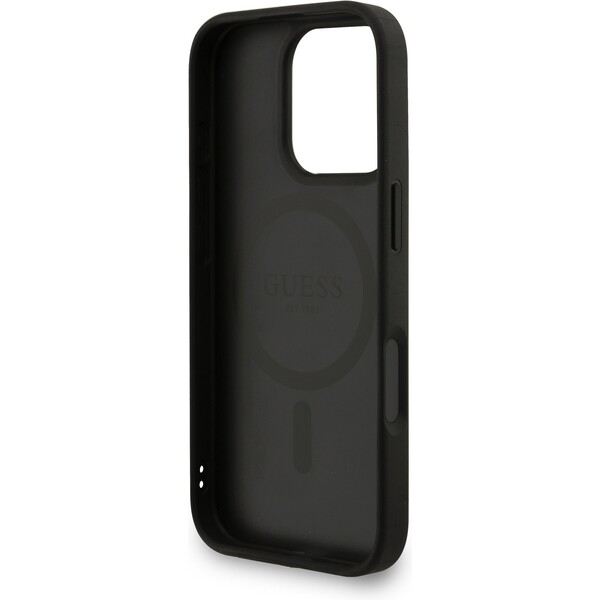 Guess-PU-Leather-4G-Colored-Ring-Strap-MagSafe-kryt-iPhone-16-Pro-cerny