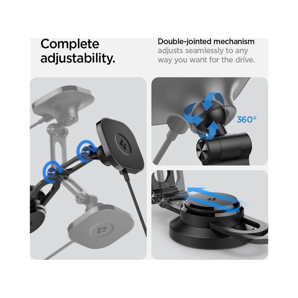 Spigen-OneTap-Pro-3-Wireless-Car-Charger-MagSafe-drzak-s-nabijenim-na-displej-Tesla