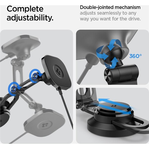 Spigen-OneTap-Pro-3-Wireless-Car-Charger-MagSafe-drzak-s-nabijenim-na-displej-Tesla