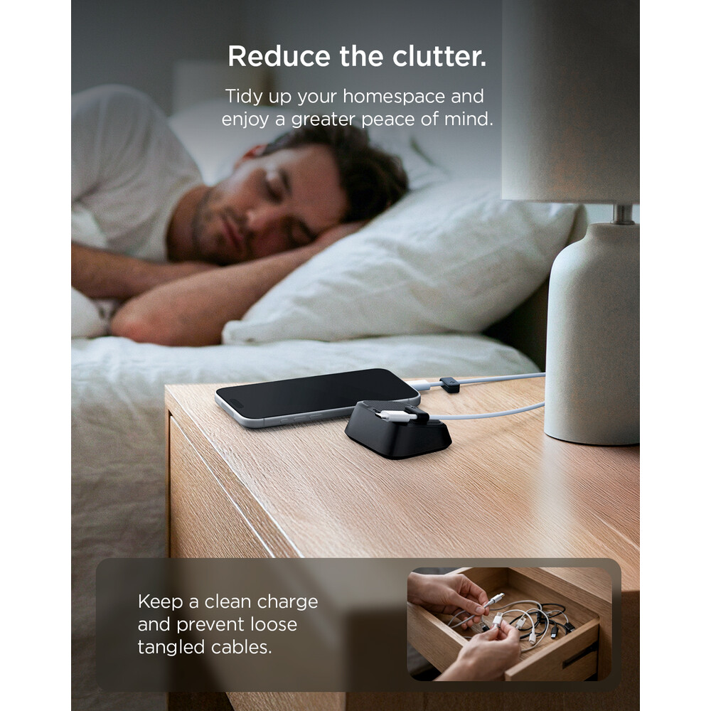 Spigen-Magnetic-Cable-Holder-magneticky-organizer-cerny