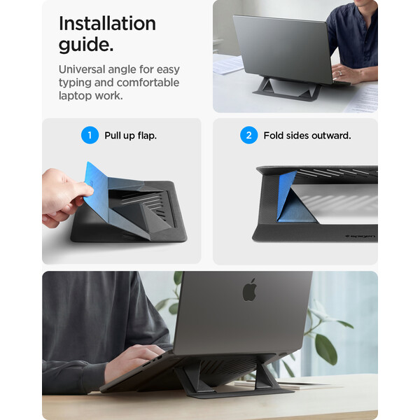 Spigen-Slim-Fold-Laptop-Stand-LD201-S6-stojanek-cerny