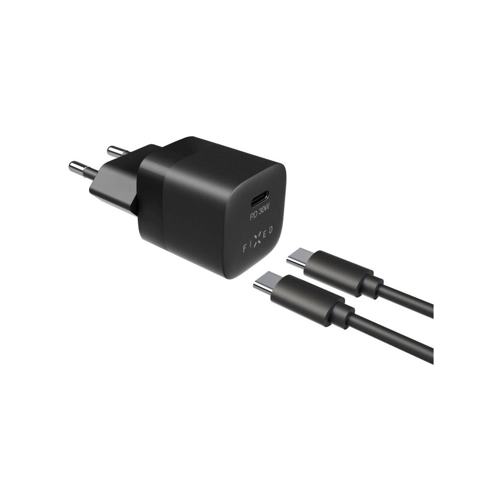 FIXED-Mini-nabijecka-s-USB-C-vystupem-a-kabelem-USB-C-1-metr-PD-30W-cerna