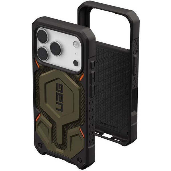 UAG-Monarch-Pro-MagSafe-Kevlar-kryt-iPhone-17-Pro-zeleny