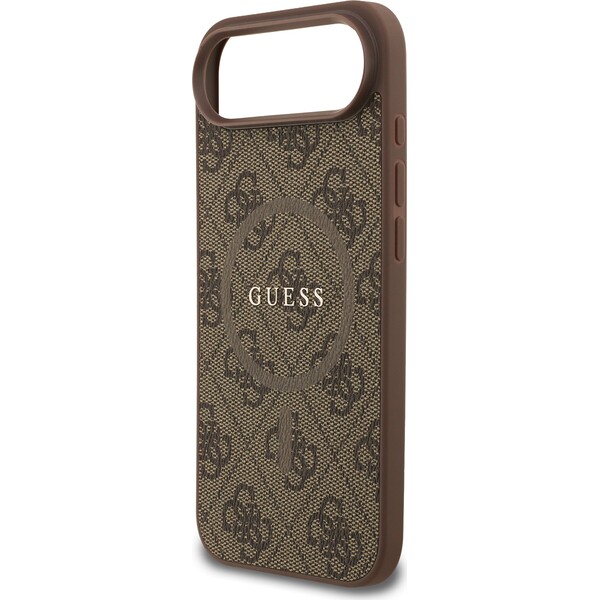 Guess-PU-Leather-4G-Colored-Ring-MagSafe-Zadni-Kryt-pro-iPhone-Air-hnedy