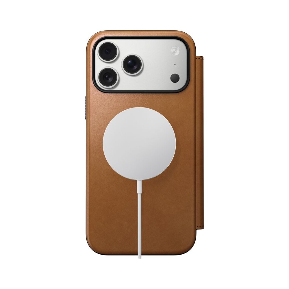 Nomad-Modern-Leather-Folio-MagSafe-kozene-pouzdro-iPhone-17-Pro-Max-English-Tan