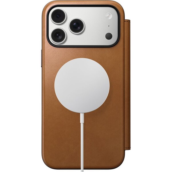 Nomad-Modern-Leather-Folio-MagSafe-kozene-pouzdro-iPhone-17-Pro-Max-English-Tan
