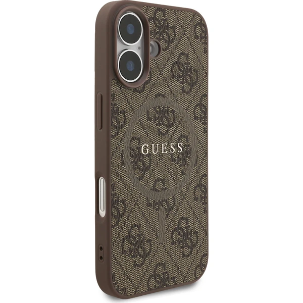 Guess-PU-Leather-4G-Colored-Ring-MagSafe-Zadni-Kryt-pro-iPhone-17-hnedy