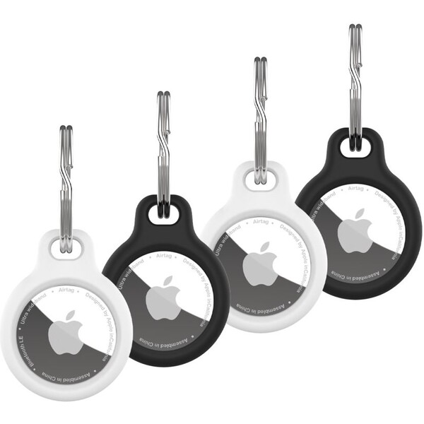 FIXED-Silky-silikonove-pouzdro-Apple-AirTag-4ks-2x-cerne-2x-bile