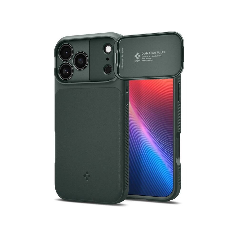 Spigen-Optik-Armor-MagSafe-kryt-iPhone-17-Pro-Max-abyss-green