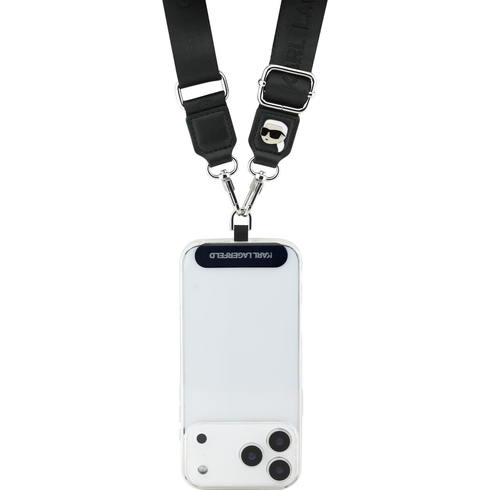 Karl-Lagerfeld-Universal-Crossbody-popruh-Karl-Patch-cerny