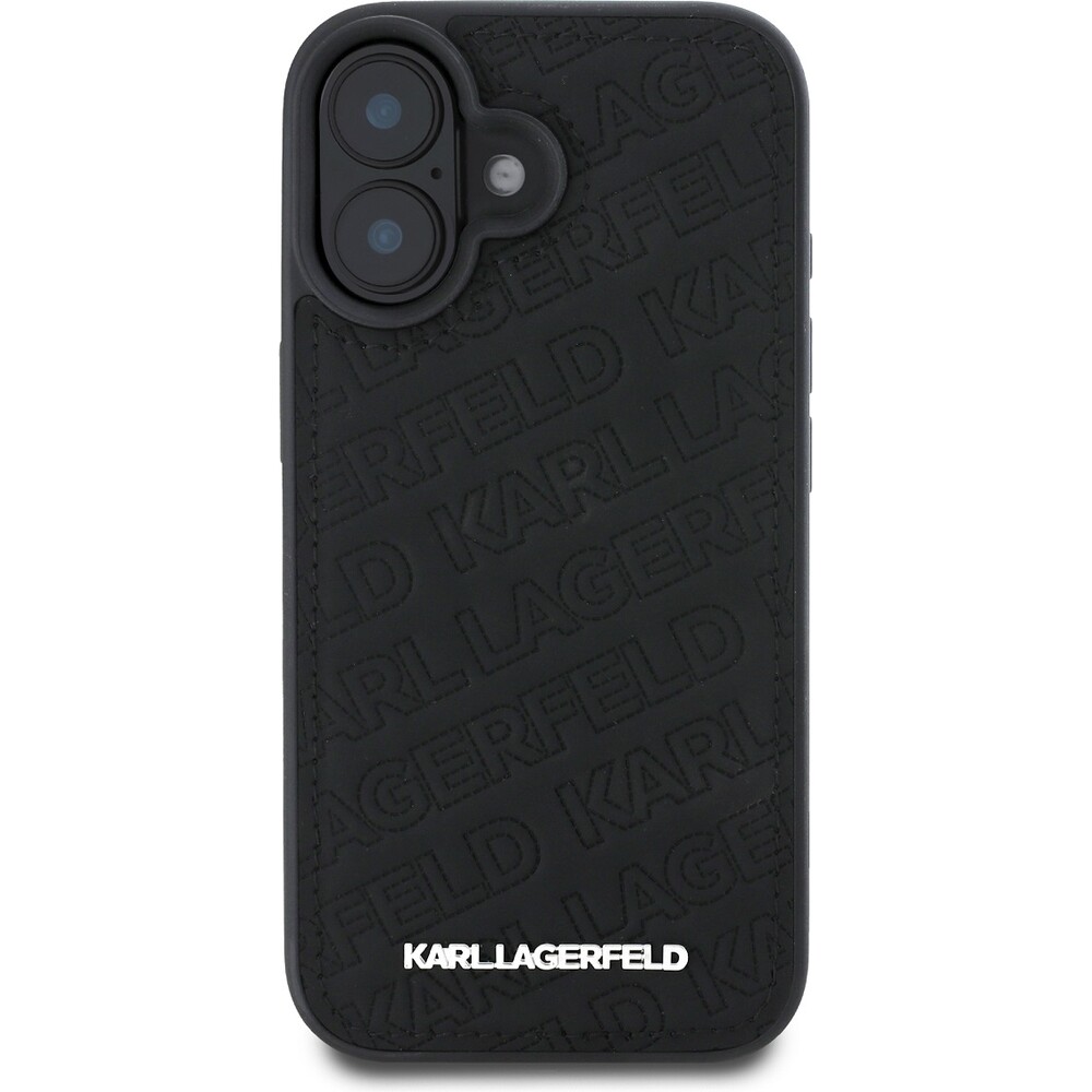Karl-Lagerfeld-PU-Quilted-Pattern-kryt-pro-iPhone-16-cerny