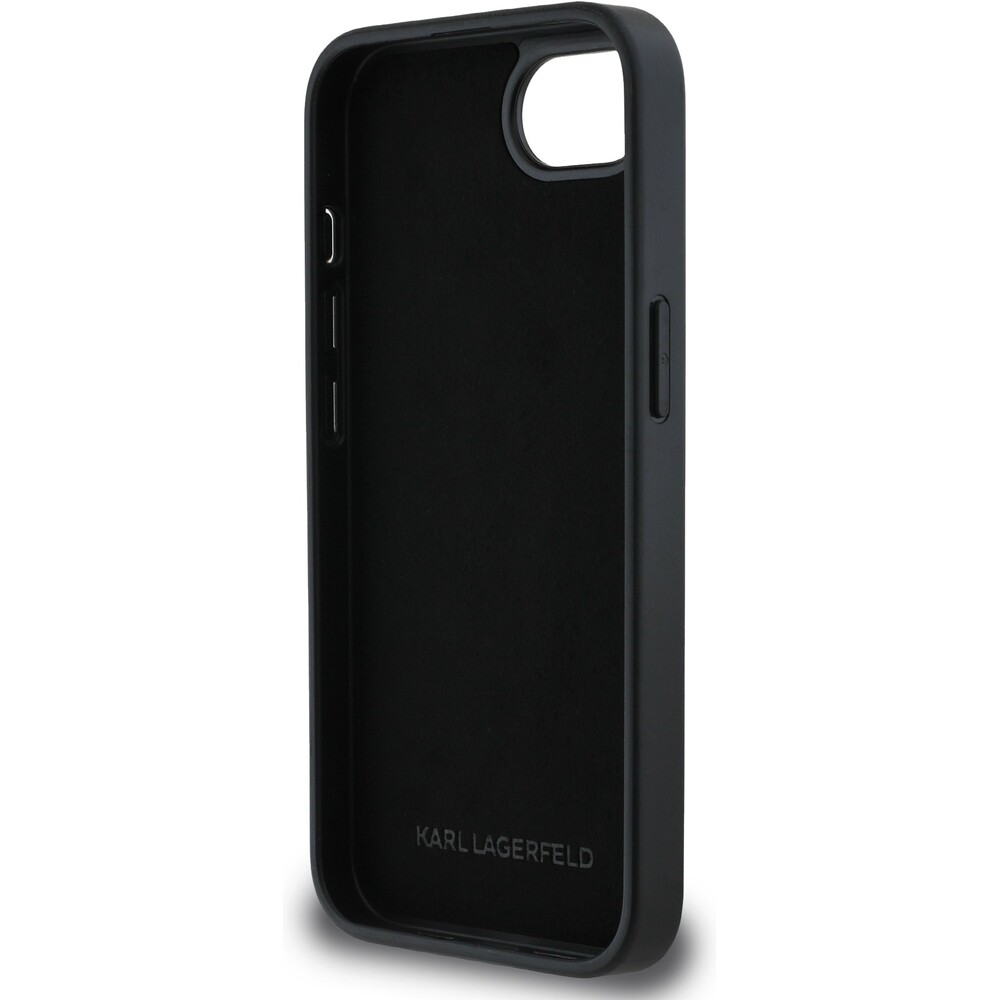 Karl-Lagerfeld-Fixed-Glitter-Metal-K-CH-kryt-iPhone-17e-16e-cerny