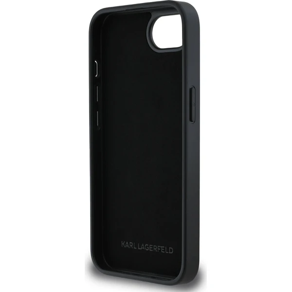 Karl-Lagerfeld-Fixed-Glitter-Metal-K-CH-kryt-iPhone-17e-16e-cerny