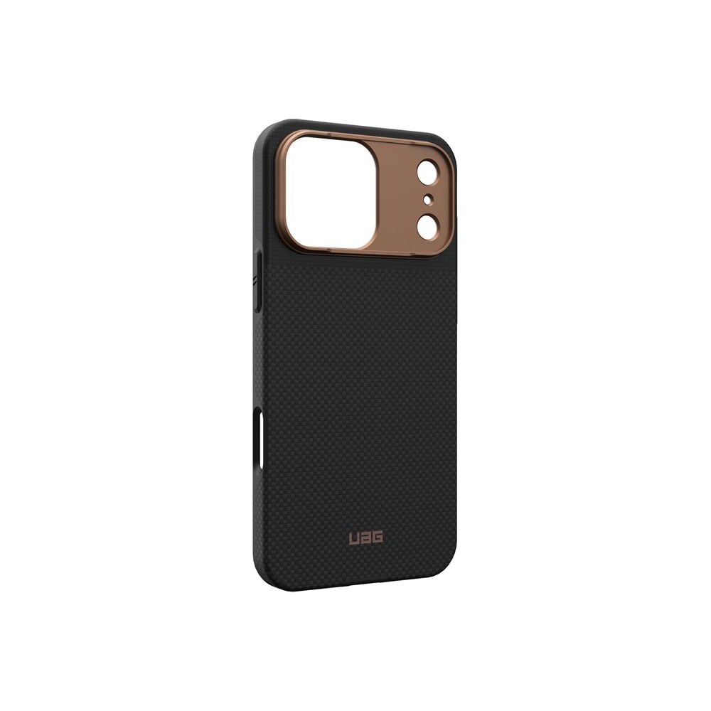 UAG-Fibr-Armr-MagSafe-kryt-iPhone-17-Pro-Max-kevlar-cerny-bronzovy