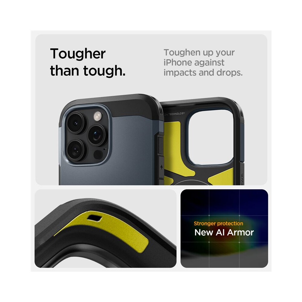 Spigen-Tough-Armor-MagSafe-kryt-iPhone-16-Pro-metal-slate