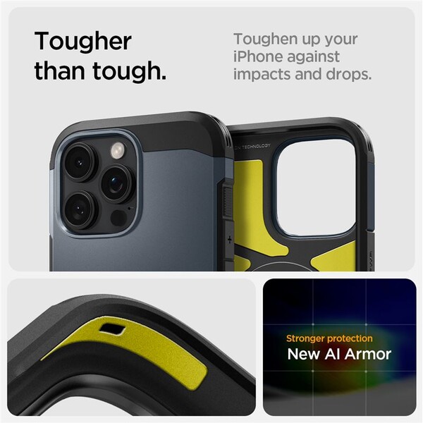 Spigen-Tough-Armor-MagSafe-kryt-iPhone-16-Pro-metal-slate