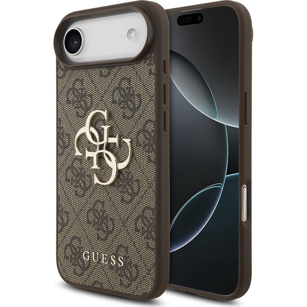Guess-PU-4G-Metal-Logo-kryt-iPhone-Air-hnedy