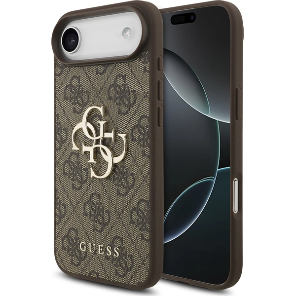 Guess-PU-4G-Metal-Logo-kryt-iPhone-Air-hnedy