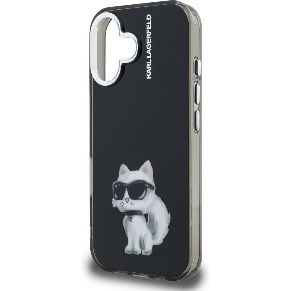 Karl-Lagerfeld-IML-Aquarelle-Choupette-kryt-iPhone-16-cerny