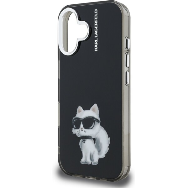 Karl-Lagerfeld-IML-Aquarelle-Choupette-kryt-iPhone-16-cerny