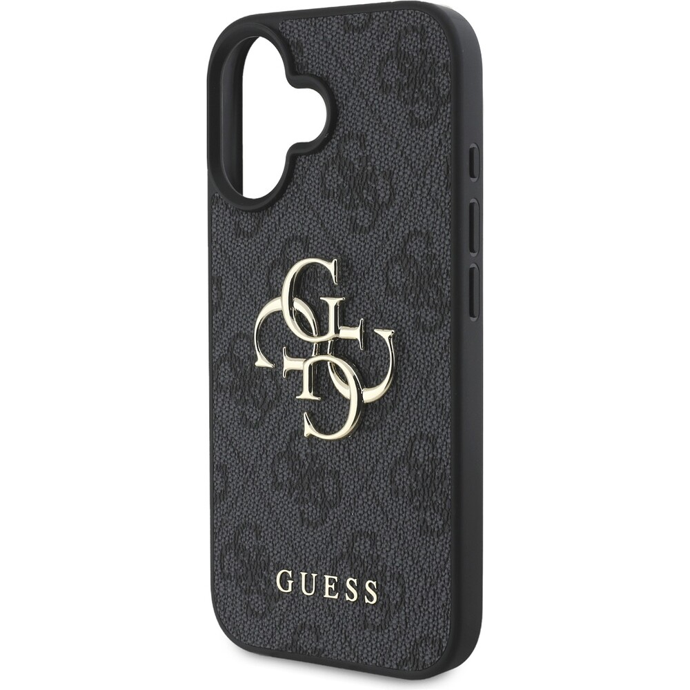 Guess-PU-4G-Metal-Logo-kryt-pro-iPhone-16-sedy