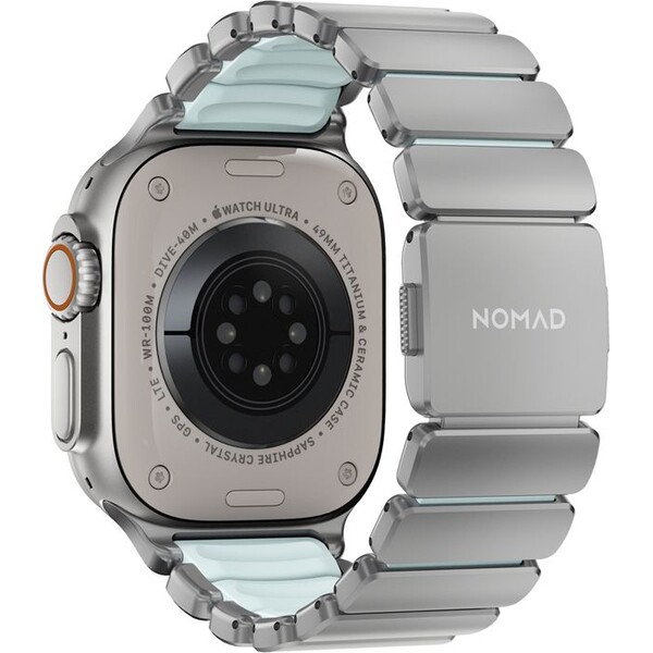 Nomad-Stratos-Band-FKM-reminek-Apple-Watch-45-46-49mm-Natural-Titanium-Icy-Blue