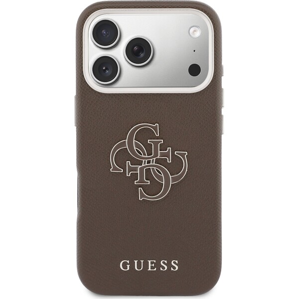 Guess-PU-Resin-Logo-kryt-iPhone-17-Pro-Max-hnedy