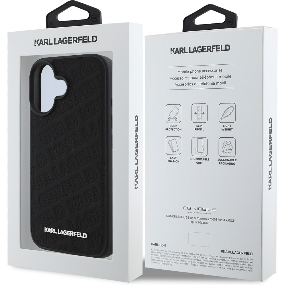 Karl-Lagerfeld-PU-Quilted-Pattern-kryt-pro-iPhone-16-cerny