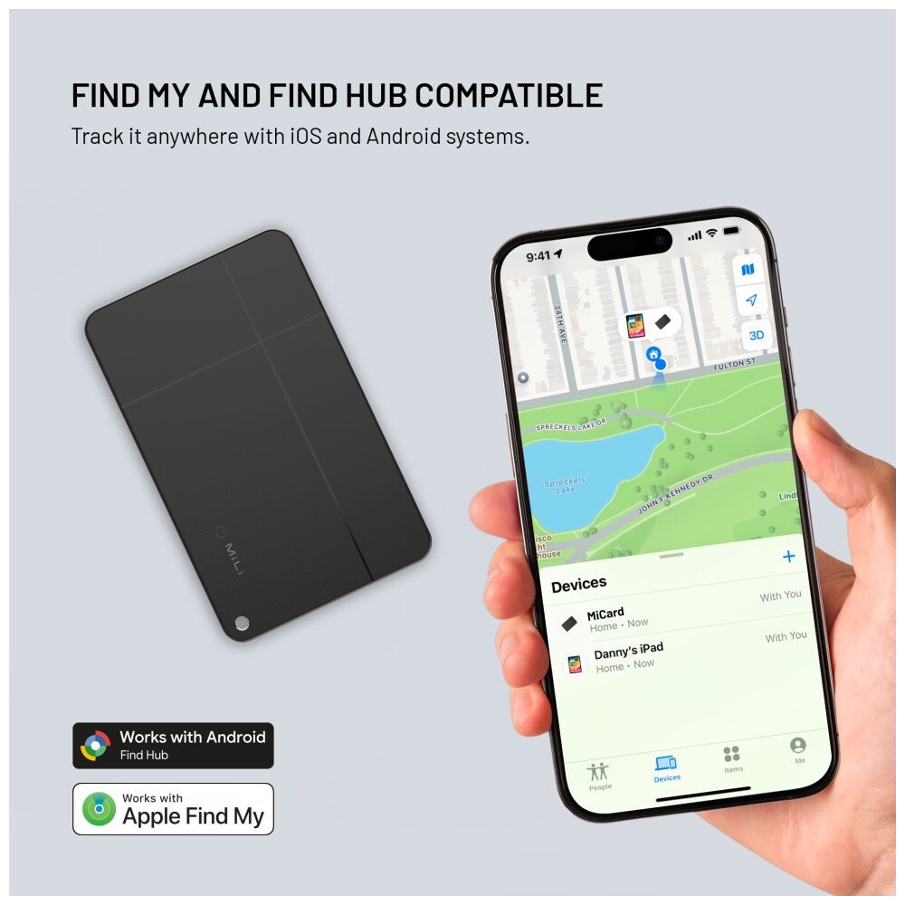 FIXED-MiCard-Pro-smart-lokator-s-Find-My-a-Find-Hub-cerny
