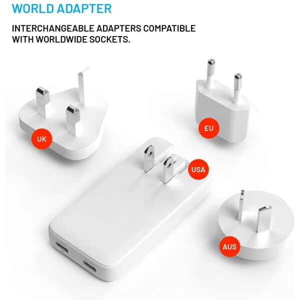FIXED-Slim-Traveller-GaN-cestovni-nabijecka-s-2x-USB-C-a-adaptery-45W-bila