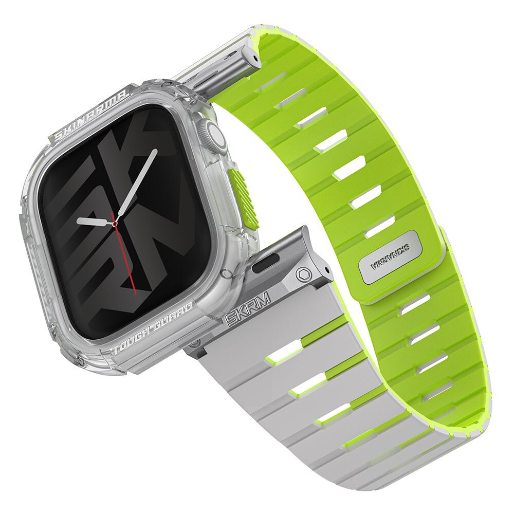SKINARMA-Gemini-Atom-reminek-a-kryt-Apple-Watch-42mm-limetkovy-neonovy-