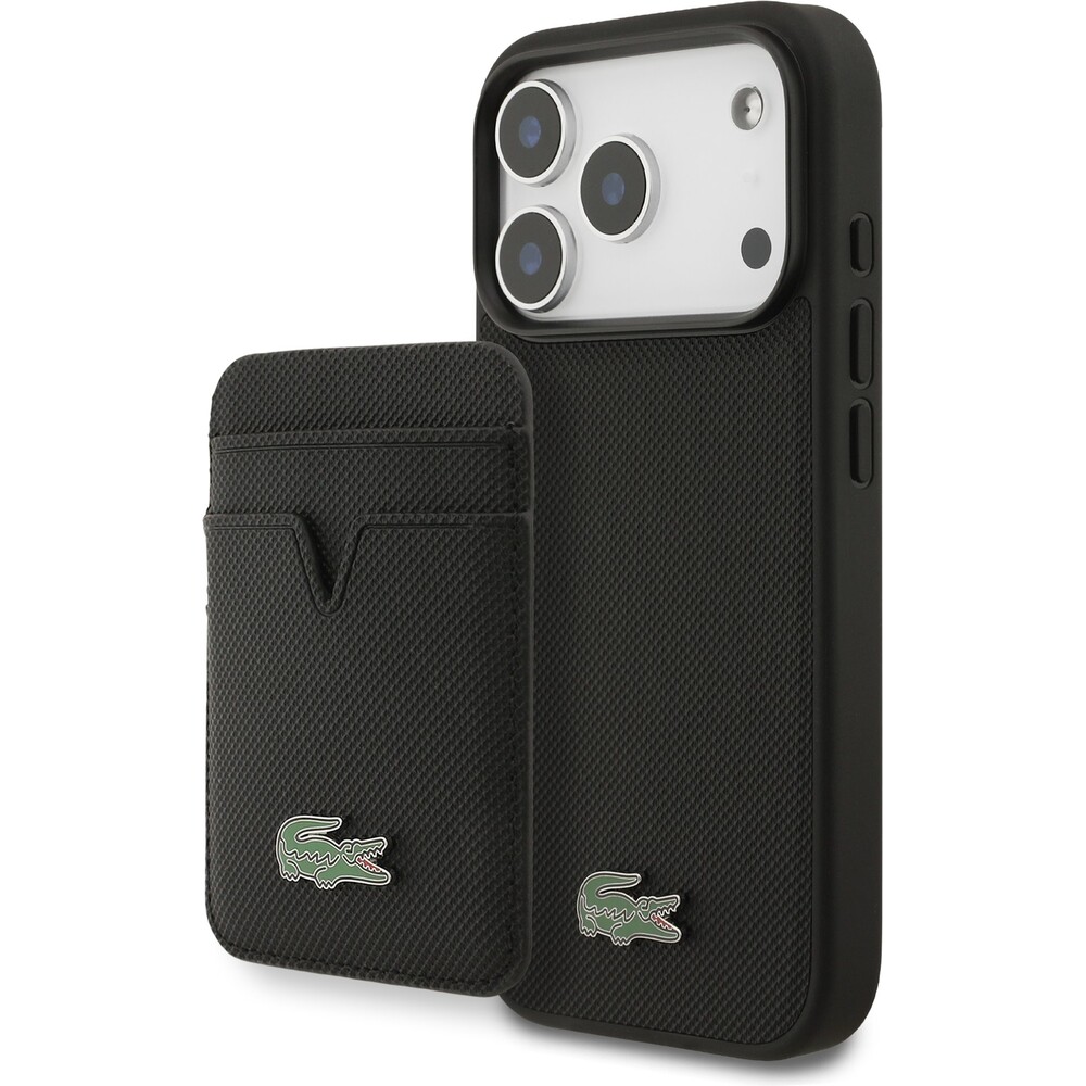 Lacoste-Iconic-Petit-Pique-MagSafe-kryt-penezenka-iPhone-17-Pro-cerny