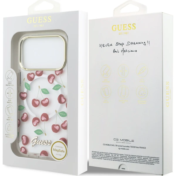 Guess-IML-Glitter-Cherry-MagSafe-kryt-iPhone-17-Pro