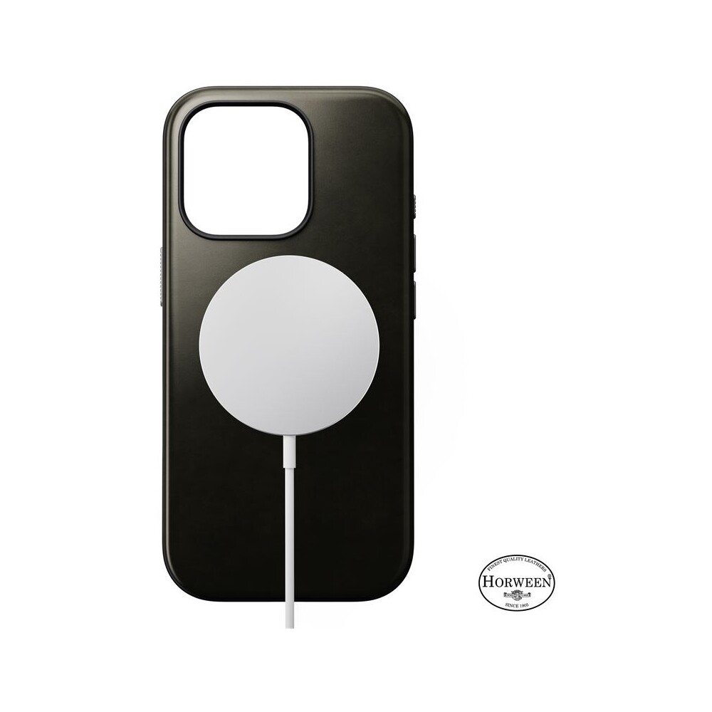 Nomad-Modern-Leather-Case-MagSafe-kryt-iPhone-16-Pro-zeleny-chromovany
