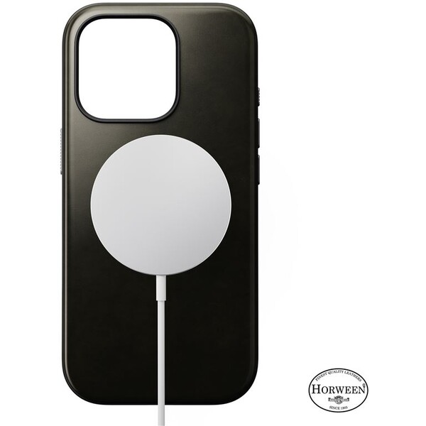 Nomad-Modern-Leather-Case-MagSafe-kryt-iPhone-16-Pro-zeleny-chromovany