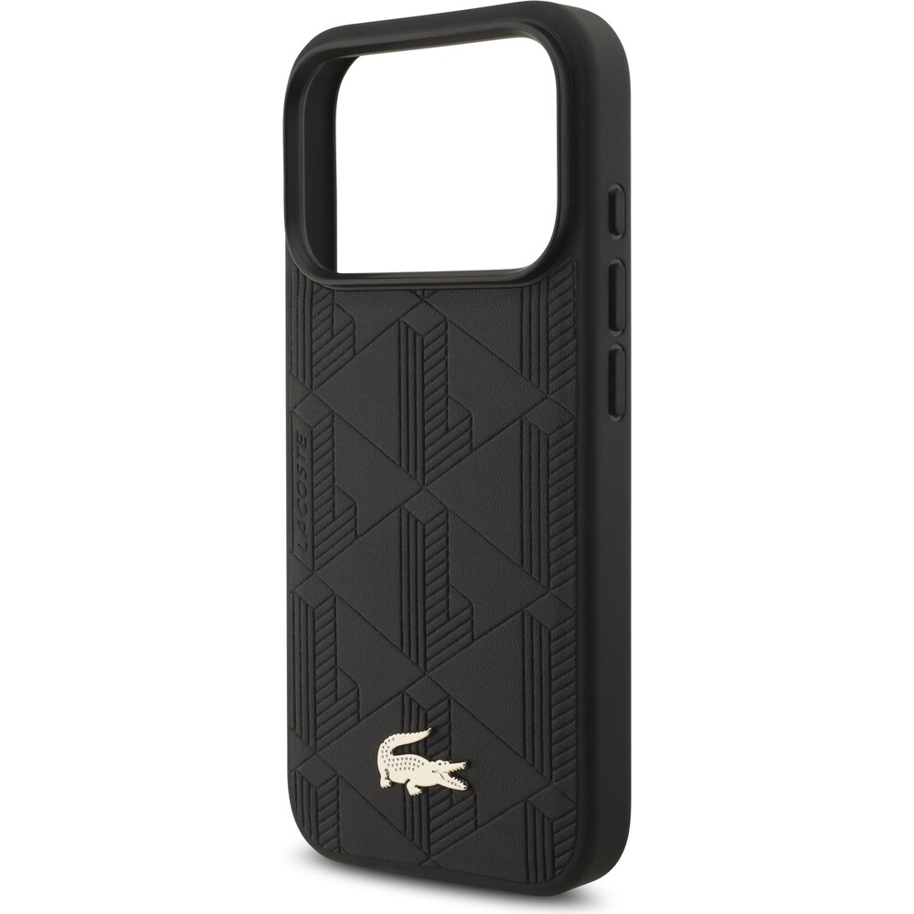 Lacoste-PU-Nomogramme-Gold-Logo-MagSafe-kryt-iPhone-17-Pro-cerny