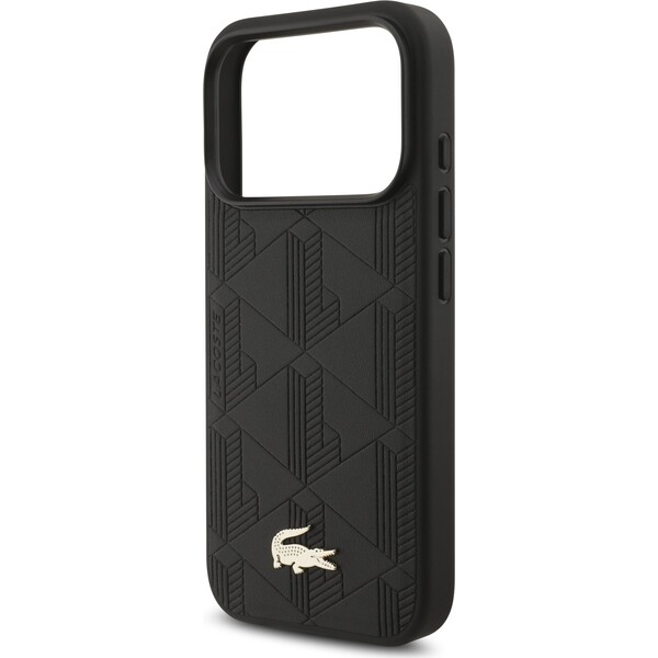 Lacoste-PU-Nomogramme-Gold-Logo-MagSafe-kryt-iPhone-17-Pro-cerny
