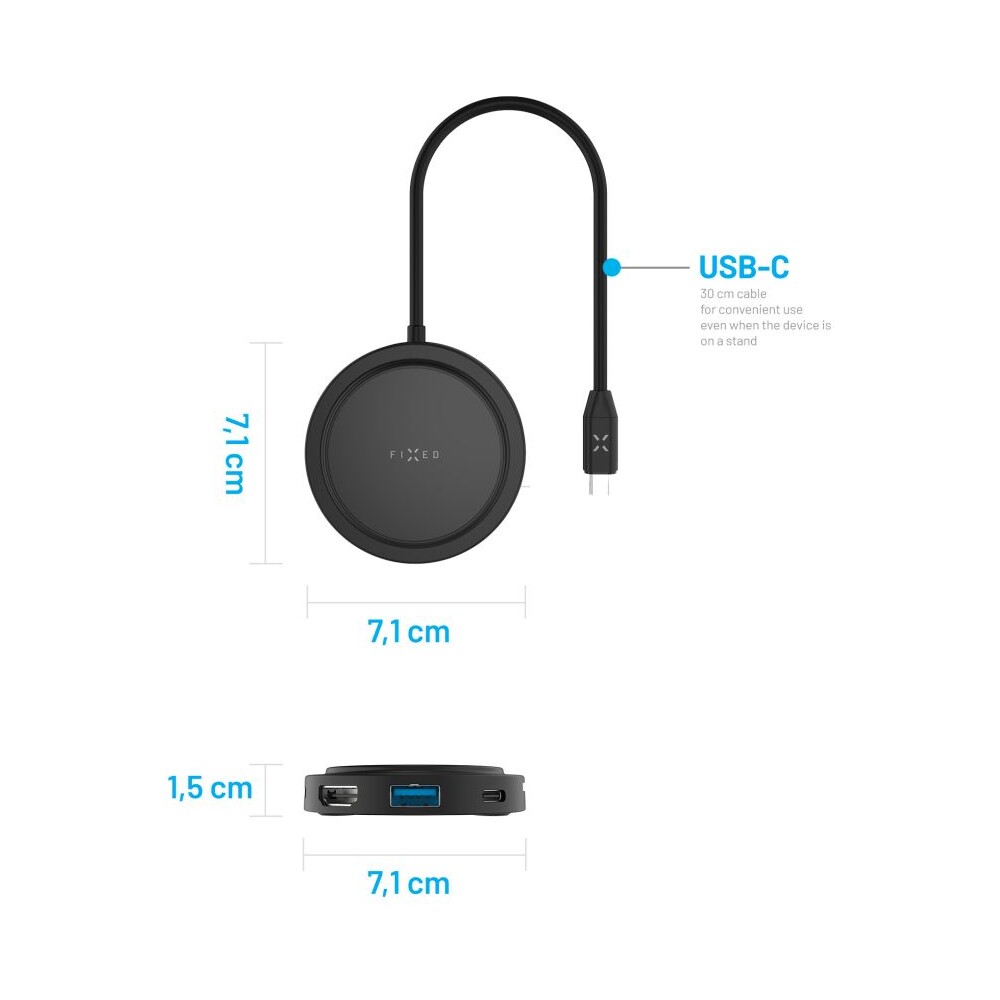 FIXED-MagHUB-7-portovy-USB-C-Hub-s-MagSafe-cerny