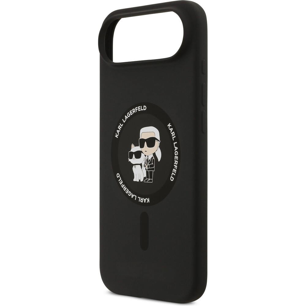 Karl-Lagerfeld-Liquid-Silicone-Karl-and-Choupette-MagSafe-kryt-iPhone-Air-cerny