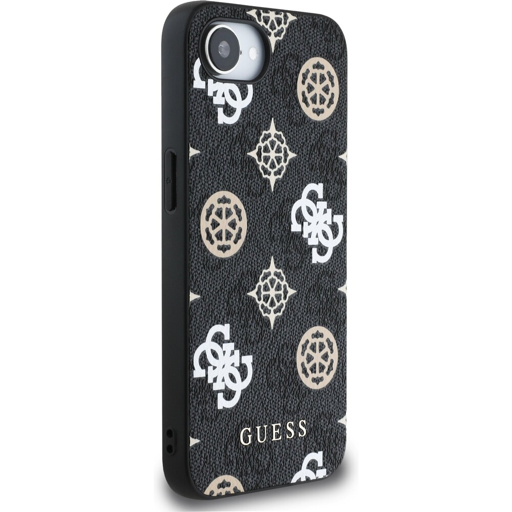 Guess-PU-4G-Peony-MagSafe-kryt-iPhone-17e-16e-cerny