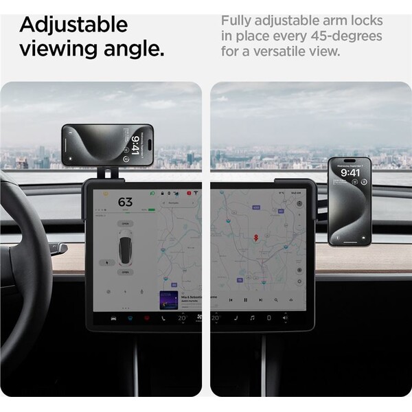 Spigen-Tesla-TapLock-MagSafe-Car-Mount-Holder-drzak-na-obrazovku-cerny