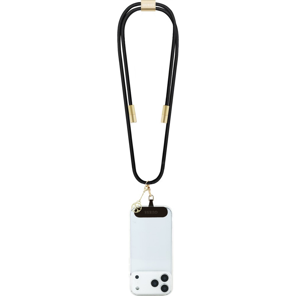 Guess-Crossbody-popruh-4G-Charm-s-nabijecim-kabelem-USB-C-USB-C-cerny