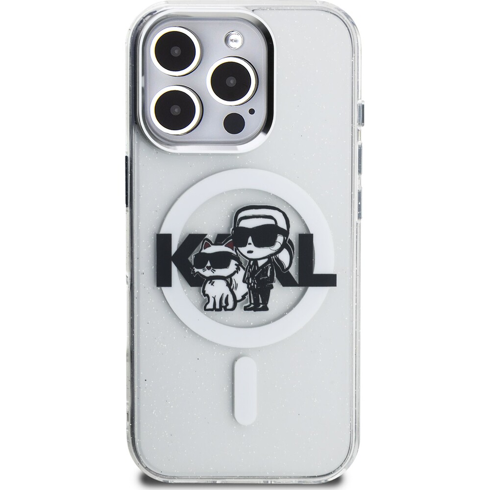 Karl-Lagerfeld-IML-Glitter-Karl-and-Choupette-Sketch-MagSafe-kryt-iPhone-16-Pro-ciry