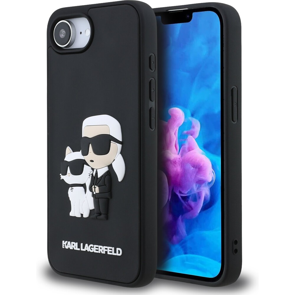 Karl-Lagerfeld-3D-Rubber-Karl-and-Choupette-kryt-iPhone-17e-16e-cerny