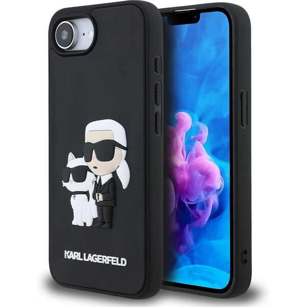 Karl-Lagerfeld-3D-Rubber-Karl-and-Choupette-kryt-iPhone-17e-16e-cerny