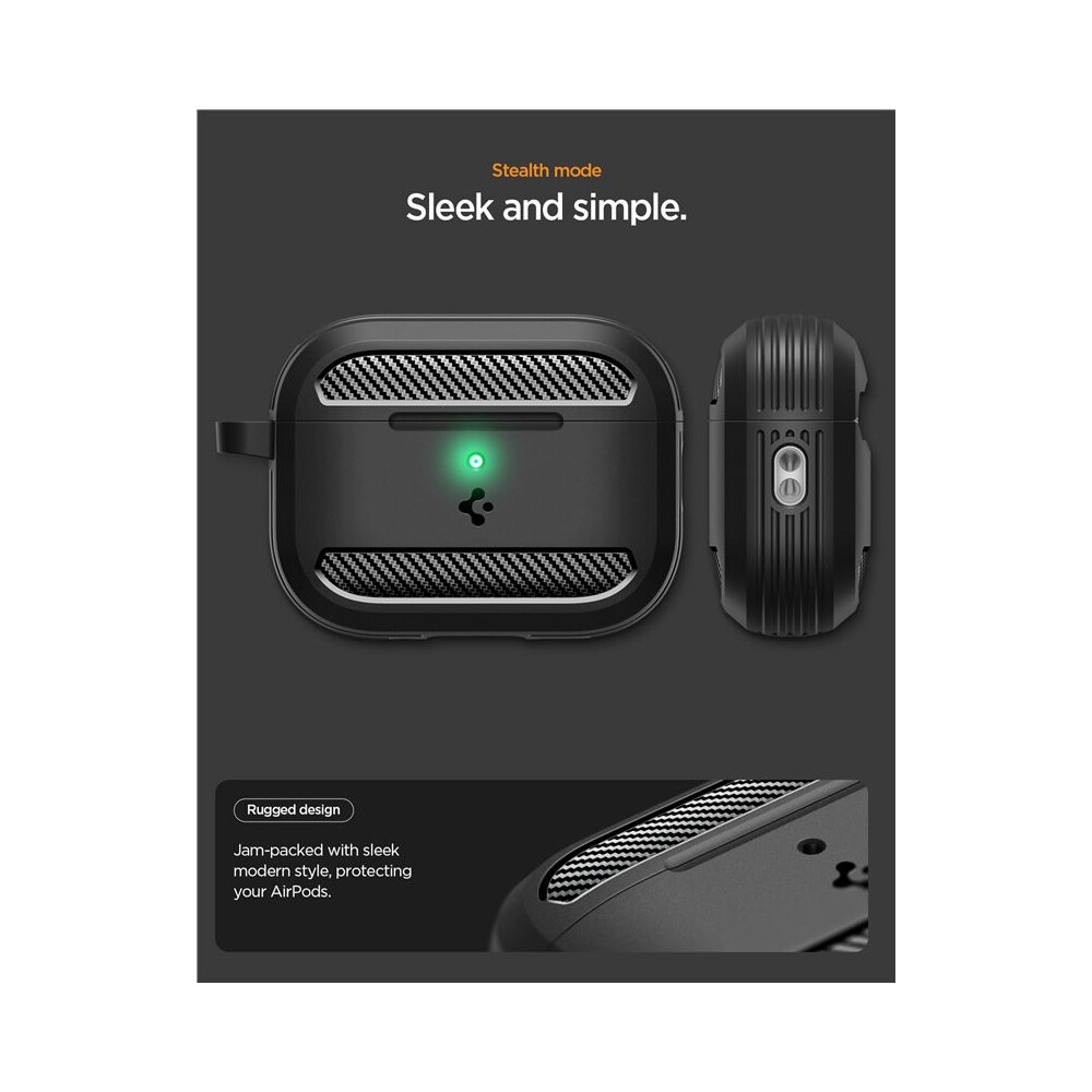 Spigen-Rugged-Armor-pouzdro-AirPods-Pro-3-matte-black